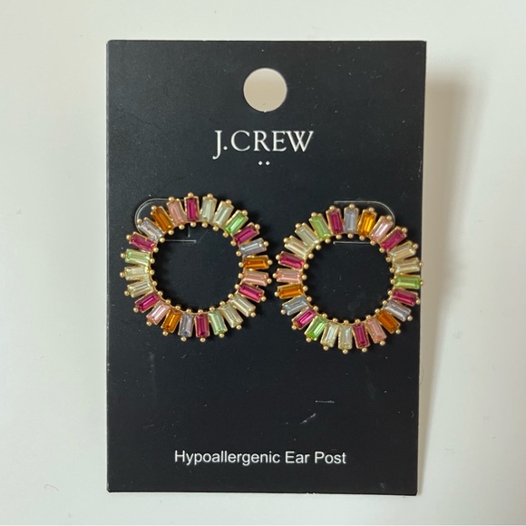 J. Crew Vibrant Multicolor Hoop Earrings - Picture 1 of 1